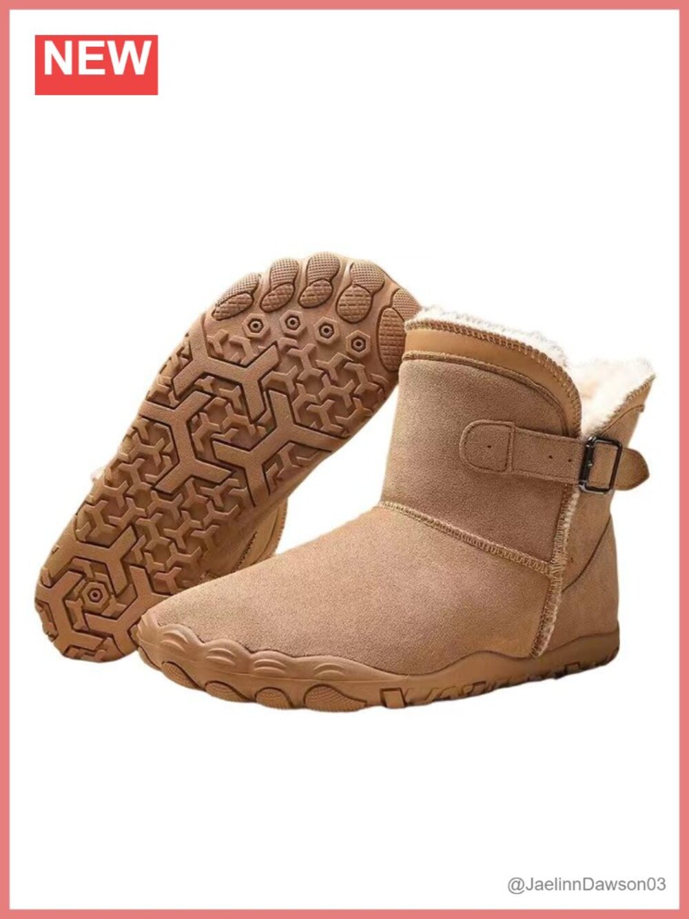 Womens Barefoot Snow Boots Wide Toe Hiking Fur Lined Zero Drop Ankle Booties